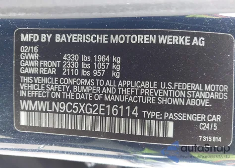 2016 Mini Clubman Cooper S z USA, uszkodzony, nr VIN WMWLN9C5XG2E16114